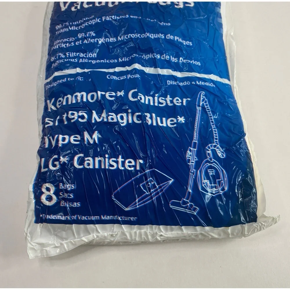 EnviroCare Vacuum Cleaner Dust‎ Bag.8 Bags Total. Type M LG Canister-New/sealed